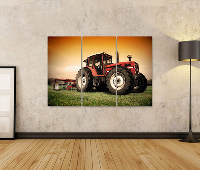 islandburner Bild auf Leinwand Alter Traktor Auf Der Wiese Bilder Wandbilder Poster Leinwand 130x80c