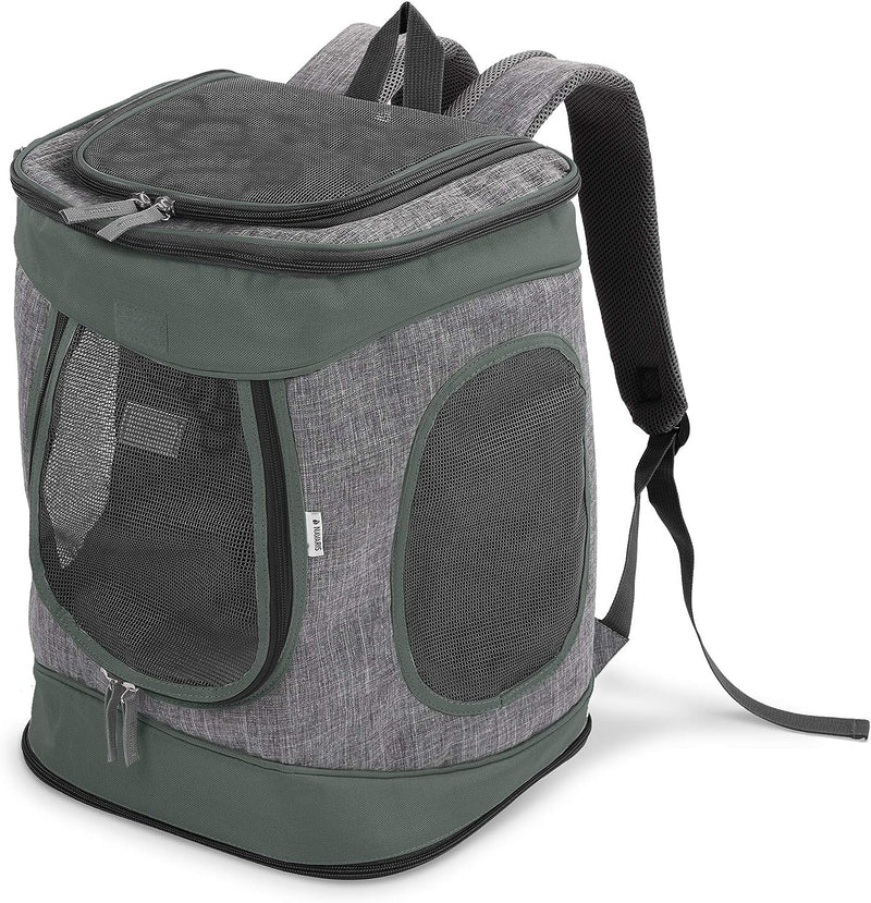 Navaris Rucksack für Hund Katze gepolstert - Hunderucksack Katzenrucksack - 33x28x43cm Haustier Back