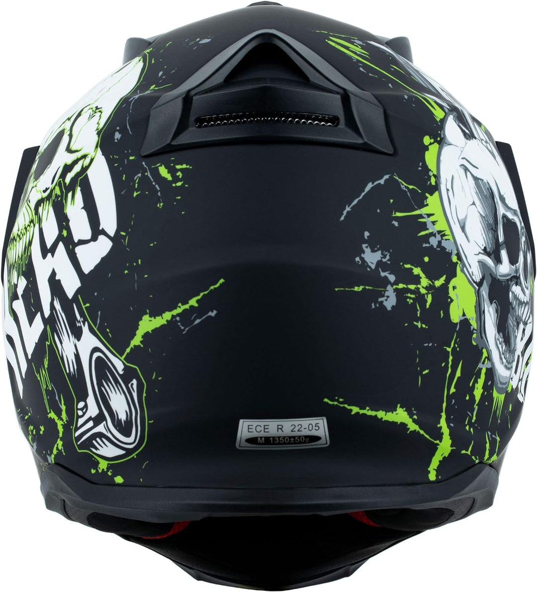 Broken Head Bone Crusher Motocross-Helm Grün mit Visier - Enduro MX Cross-Helm - Motorradhelm mit So