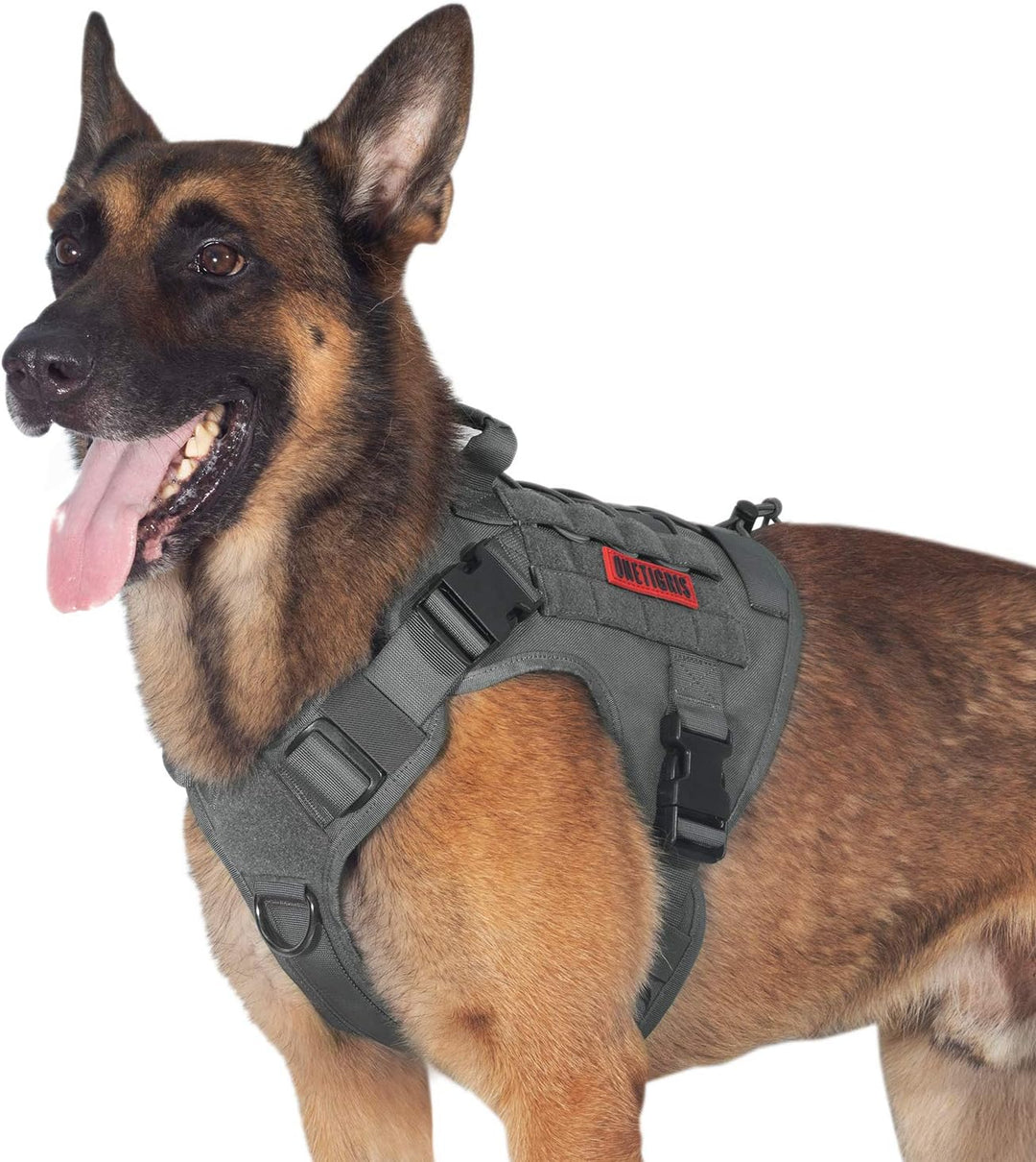 OneTigris Taktische Hundeweste Service Hundegeschirr MOLLE Hundeausbildung Geschirr 1000D Nylon (XL,