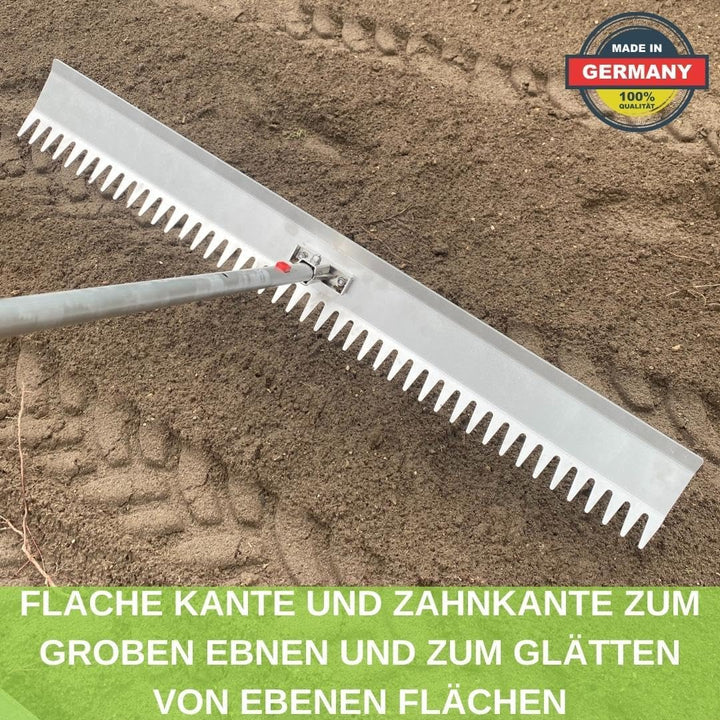 RISISANI® Rechen | Breite 80 cm | 100% Made in Germany | Ohne Stiel mit optionalem Adapter für Garde