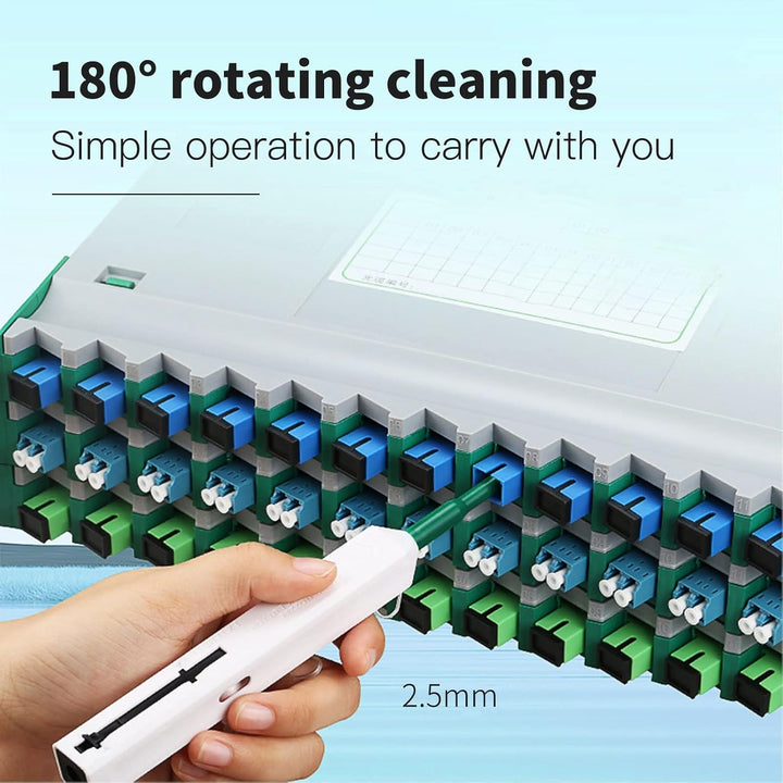 MSDADA Glasfaser Reinigungsstifte, Fiber Optic Cleaner für LC/MU/SC/FC/ST/E2000 Steckverbindungen 1.