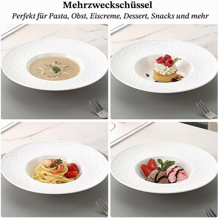 Berglander Suppenschalen Set mit 6, wiederverwendbare 260ml Kunststoff-Multipurpose-Teller für Pilzs