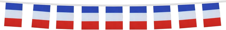 AZ FLAG FAHNENKETTE Frankreich 12 Meter mit 20 flaggen 45x30cm- FRANZÖSISCHE Girlande Flaggenkette 3