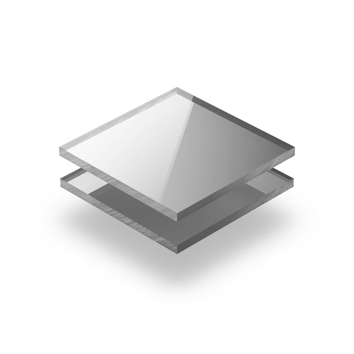 Acrylglasplatte Silber 5 mm - Rechteck in Abmessungen von 10x10 cm bis 100x230 cm. UV-beständig, hoc