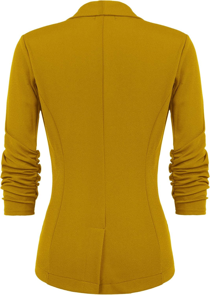 UNibelle Blazer Damen Sportlich Elegant Longblazer 3/4 Arm Sommer Leicht Business Büro Blazer Jacke