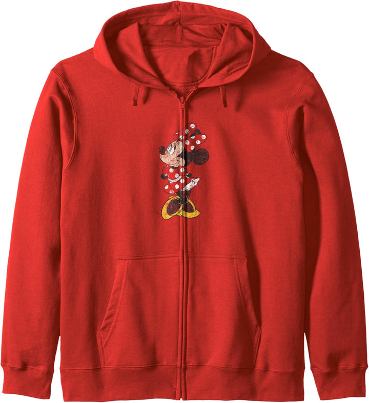 Disney Minnie Mouse Standing Outfit Color Fill Distressed Kapuzenjacke