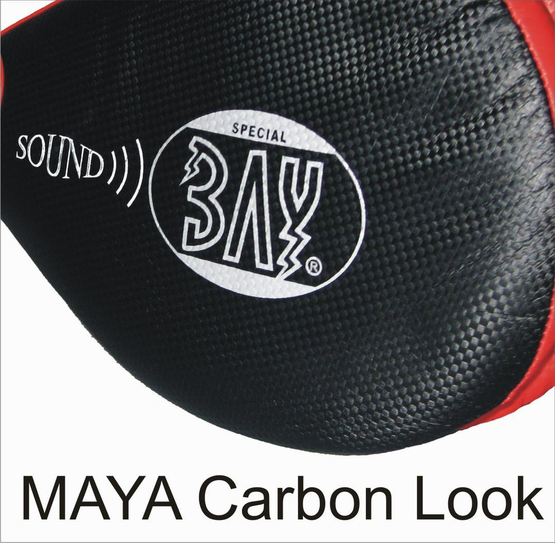 BAY Sound Strips Doppel-Handmitt aus PU-Leder für Kampfsport, Anatomisch Geformte Griffe mit Handsch