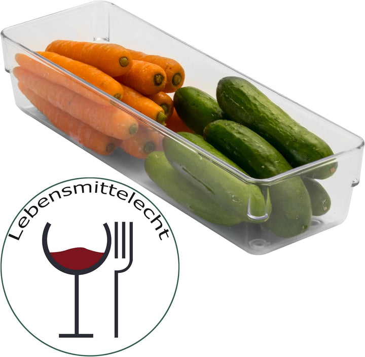 12x Schubladen Ordnungssystem 8x8 cm klar transparent 5,5 cm hoch Antislip - Organizer für Schminkti