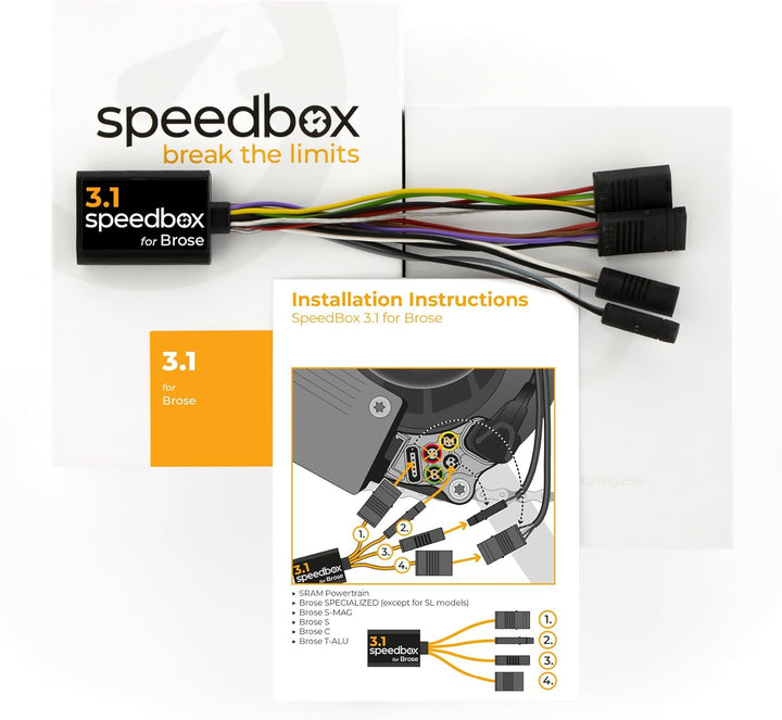 SpeedBox 3.1 kompatibel mit Brose/Specialized/kompatibel mit SRAM Powertrain/E-Bike Tuning-Kit/Entsp