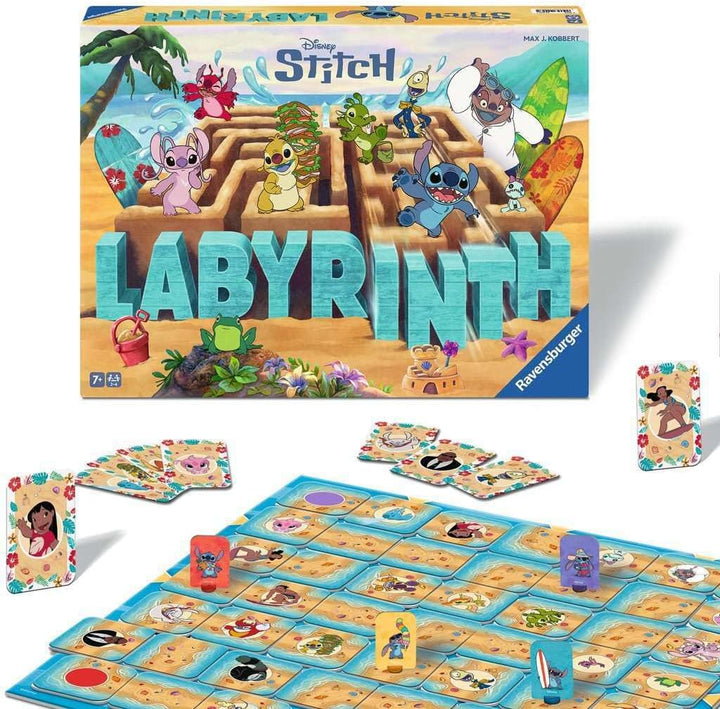 Ravensburger 24943 - Stitch Labyrinth - Der Spieleklassiker für 2-4 Spieler ab 7 Jahren mit dem lieb