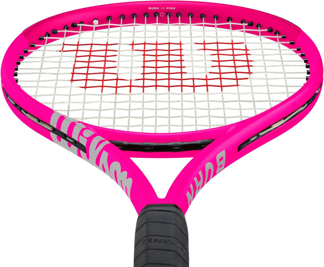Wilson Burn V6 105 S Tennisschläger – Pink, Griffgrösse 2-4 1/4 Zoll besaitet