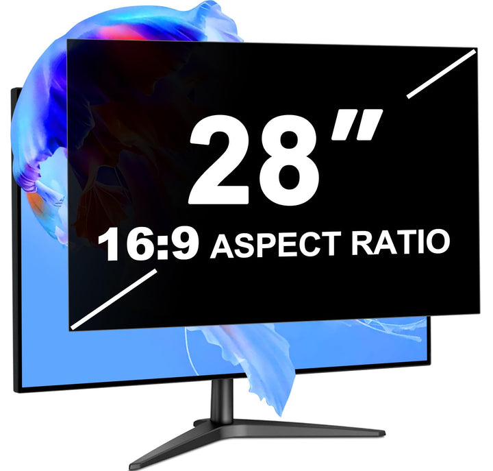 LUSA DESIGN 28 Zoll Monitor Blickschutzfilter für 16:9 Seitenverhältnis, Blendfrei Blaulichtfilter C