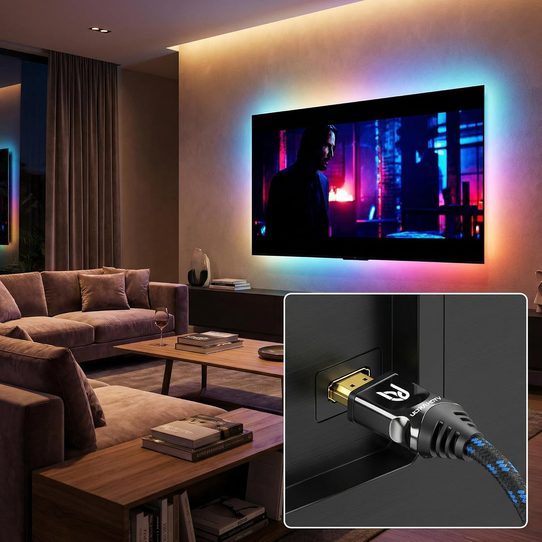 Ultra HDTV 8K HDMI-Kabel - kurzes 0,5m Ultra High Speed HDMI 2.1 Kabel, 48 Gbps für 8K@60Hz &amp; 4K@120