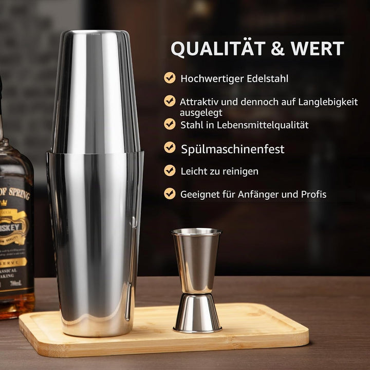 Cinnani Boston Cocktail Set 20-teilig-Professional Cocktail Mixing Set-Cocktail Shaker Set mit Ständ