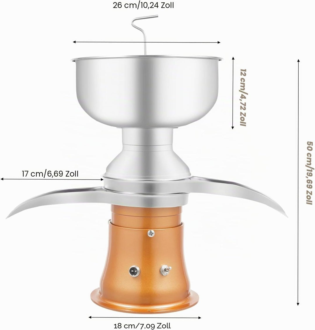 Milchzentrifuge Elektrisch Milchseparator 5L Frischmilch-Sahne-Separator Milchcremeabscheider Vollmi