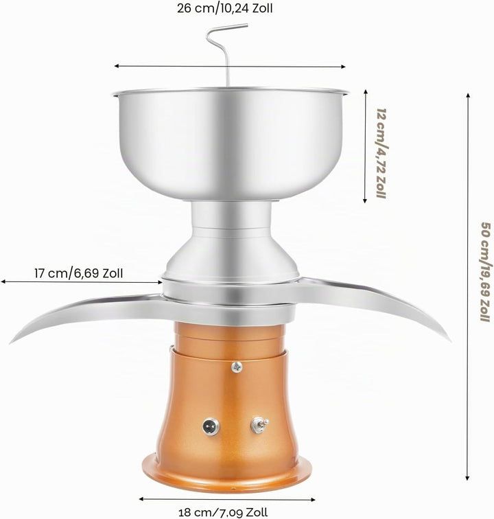 Milchzentrifuge Elektrisch Milchseparator 5L Frischmilch-Sahne-Separator Milchcremeabscheider Vollmi