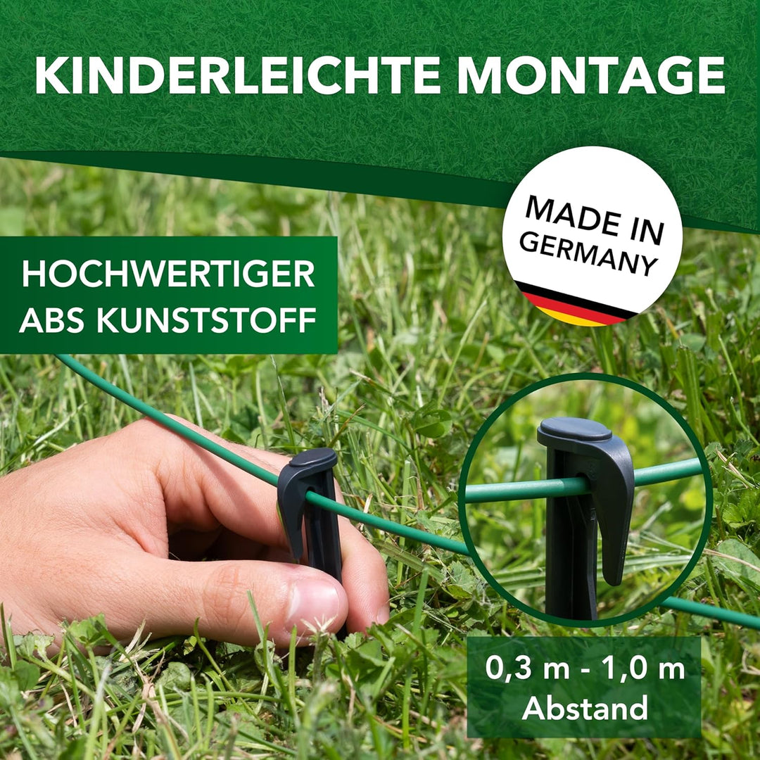 G greengrass tools Rasenroboter Mäh-Bereich Erweiterungs Set Kabel Haken Verbinder Begrenzungs-Draht