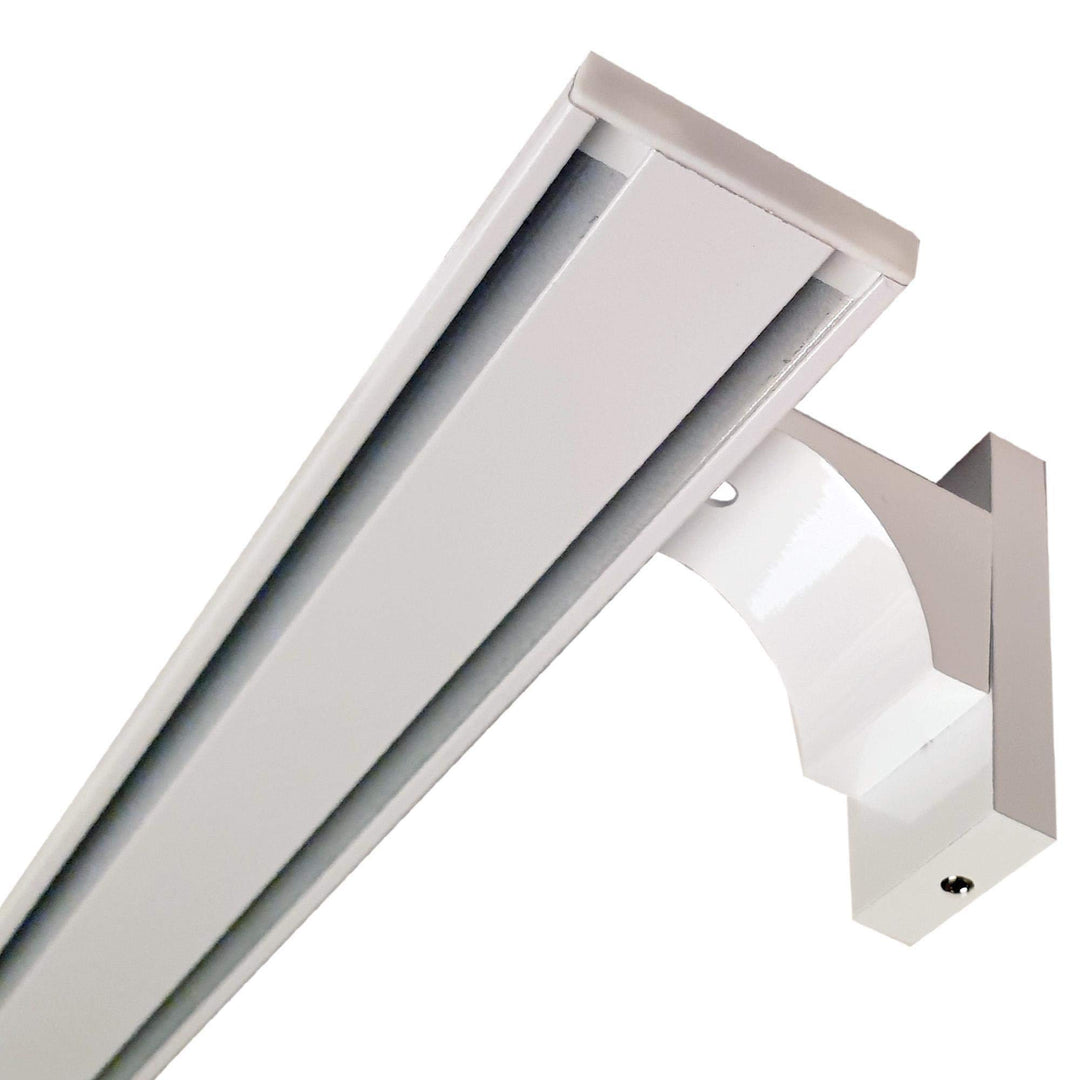 Vorhangschiene "weiss" aus Aluminium, alle Längen bis 480cm möglich, Flache Gardinenschiene (7mm), 1