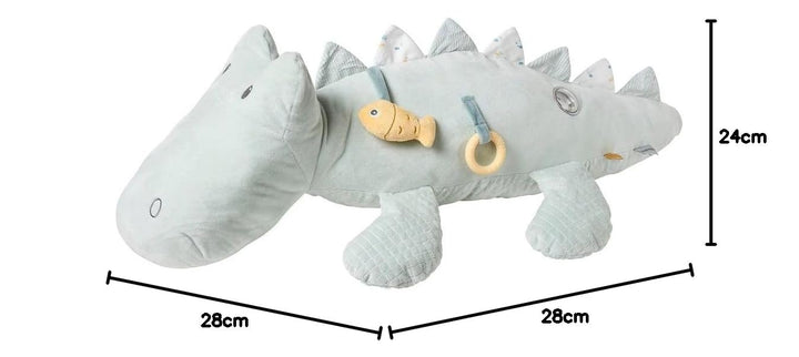Nattou Aktiv-Spielzeug Krokodil Romeo, Aus Polyester, Mit verschiedenen Aktivitäten, Ca. 28 cm, Rome