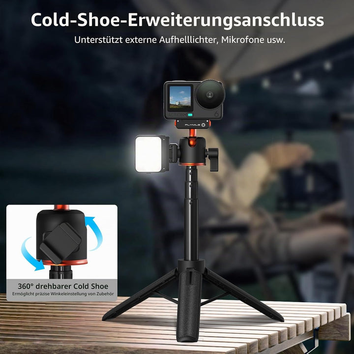 54cm Selfie Stick Stativ für DJI Osmo Action 6/Nano, Magnetische Schnellverschluss Selfie-Stick Ausz