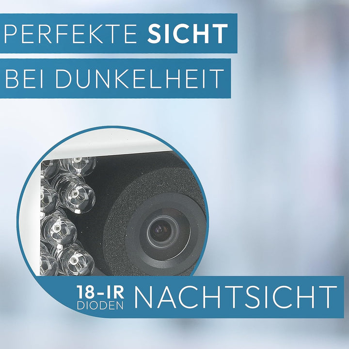 VSG24 Camper Rückfahrkamera Wohnmobil Wohnwagen/Rückfahrsystem Camera/Nachtsicht & Wetterfest/einfac