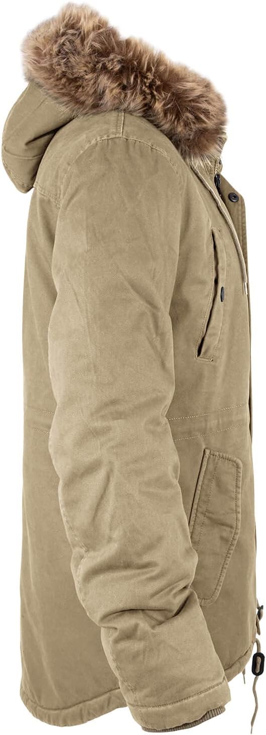 bw-online-shop Winterparka Fishtail mit Futter Herren Parka Jacke S Camel, S Camel