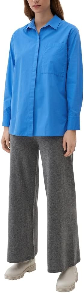 s.Oliver Damen Blusen Langarm 32 Blau 5547, 32 Blau 5547