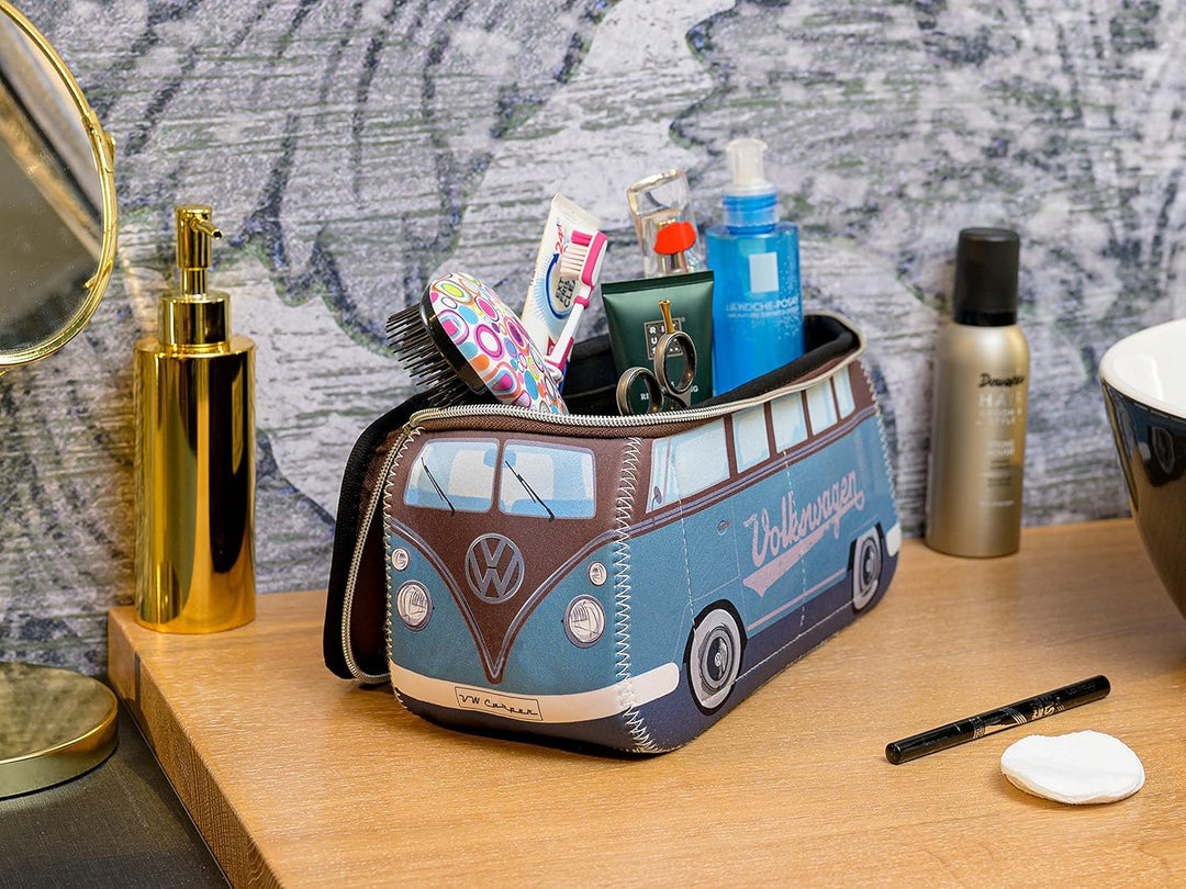 BRISA VW Collection - T1 Bulli Bus Kulturbeutel Kosmetiktasche | Volkswagen Universaltasche Waschbeu