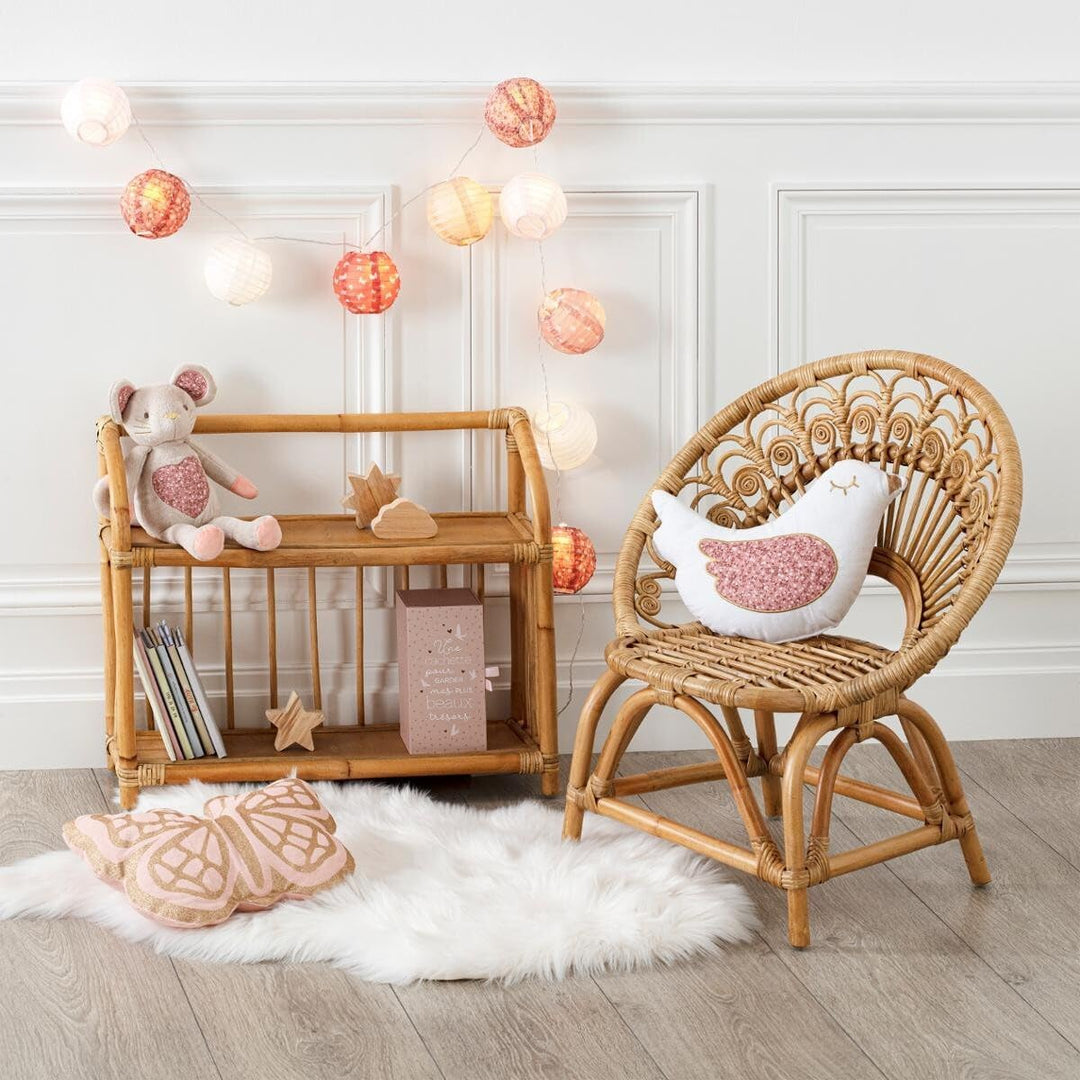 Kinderbücherregal - Rattan H. 50 cm - Beige - Atmosphera créateur d'intérieur