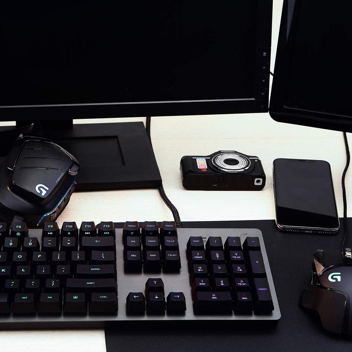 Logitech G512 mechanische Gaming-Tastatur, GX-Brown Taktile Switches, LIGHTSYNC RGB-Beleuchtung, USB