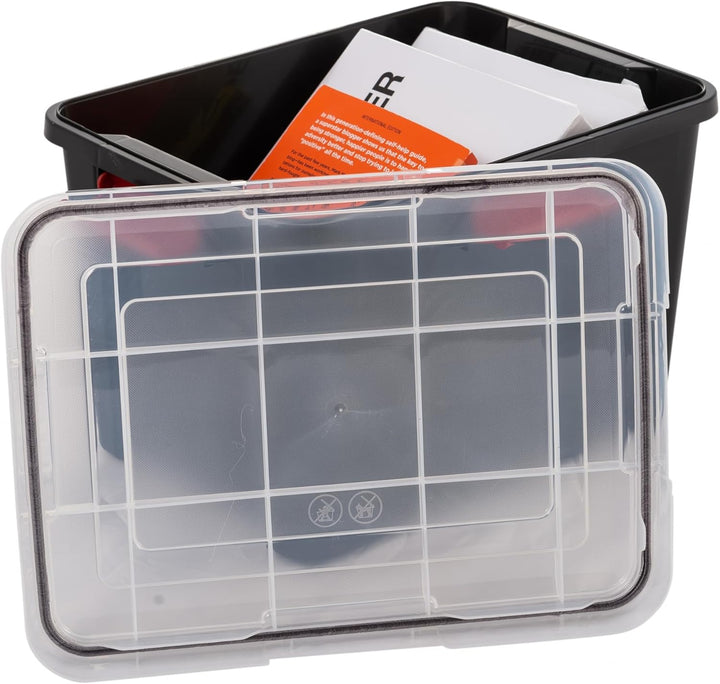 Iris Ohyama, Kunststoff-Aufbewahrungsbox, 20-Liter-Garage-Aufbewahrungsbox, 3er-Set, BPA-frei, DDAT-