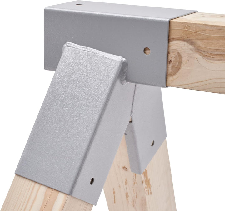 TRIBECCO® Vierkant Schaukelverbinder 90/90mm (100°, Grau) aus pulverbeschichtetem Stahlblech für Gar