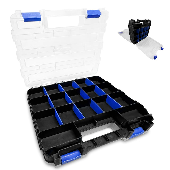 Doppelseitige Schrauben Sortierbox Werkzeug Organizer 34 Fächer Kleinteile Organizer mit Abnehmbarer