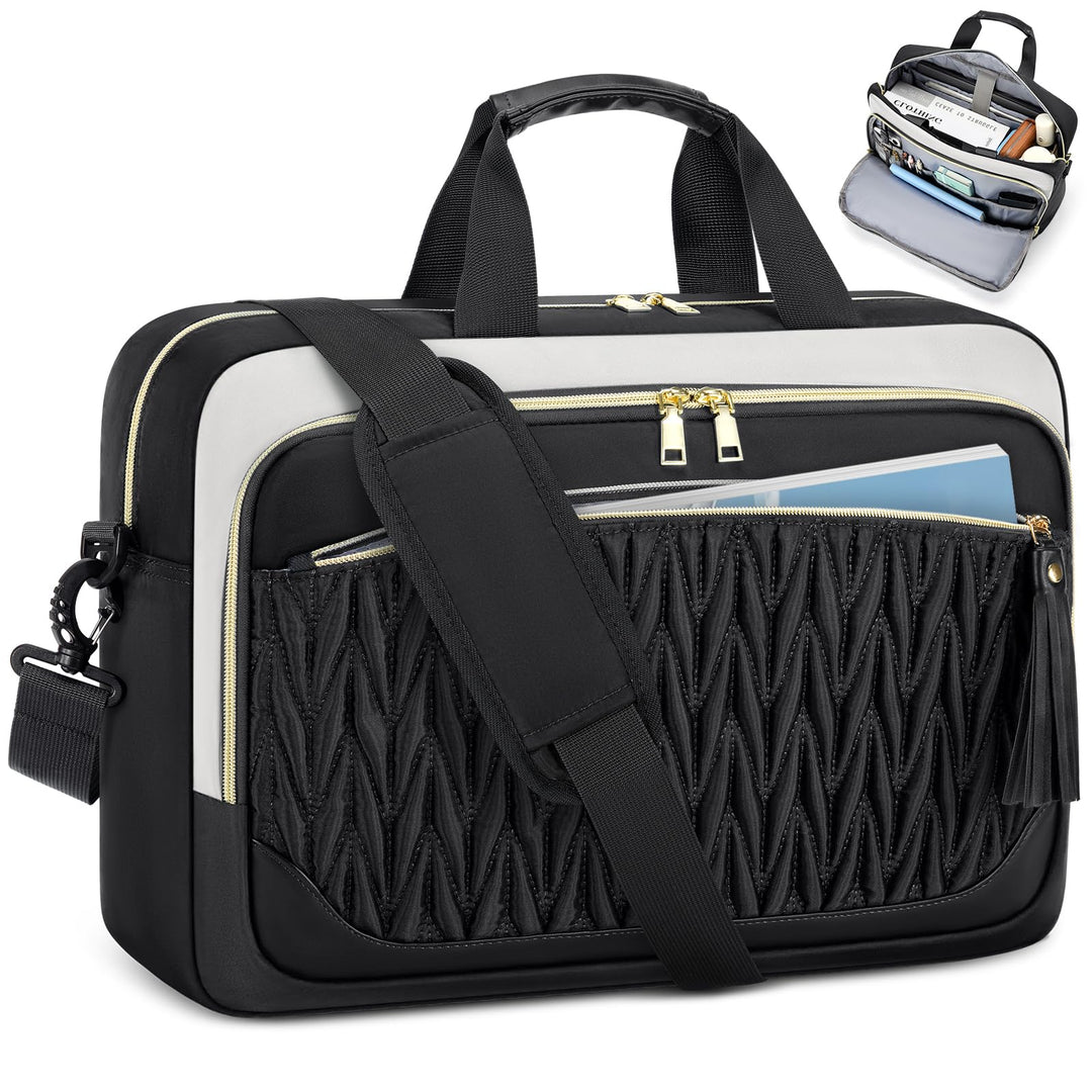 RAINSMORE Laptoptasche 17,3 Zoll für Damen Aktentasche Wasserdichte Arbeitstasche Grosse Lehrertasch