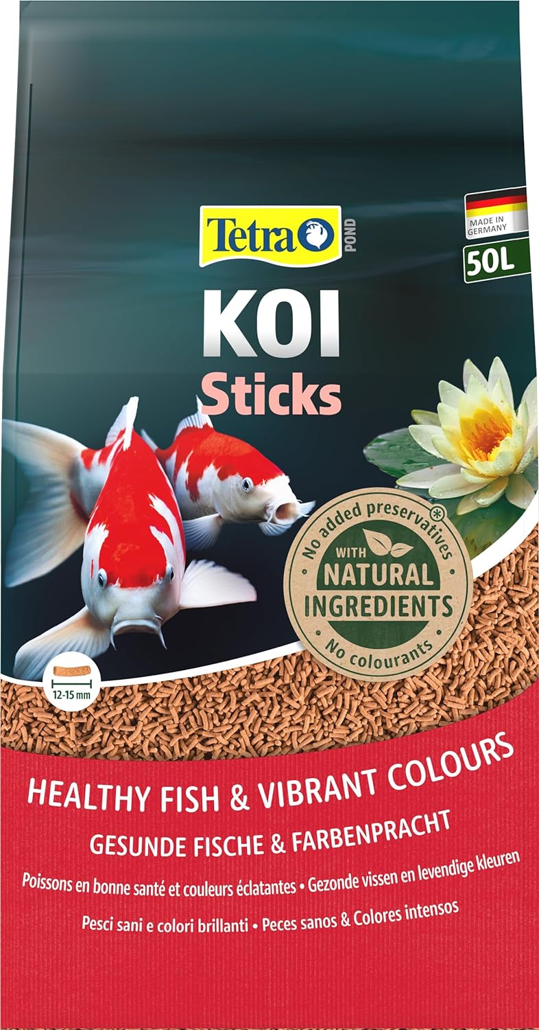 Tetra Pond Koi Sticks – Koifutter für farbenprächtige Fische und eine verbesserte Wasserqualität, 50