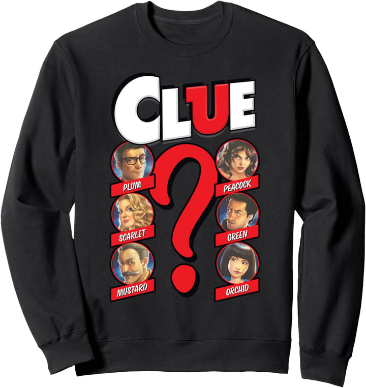 Clue Modern Logo and Characters Sweatshirt
