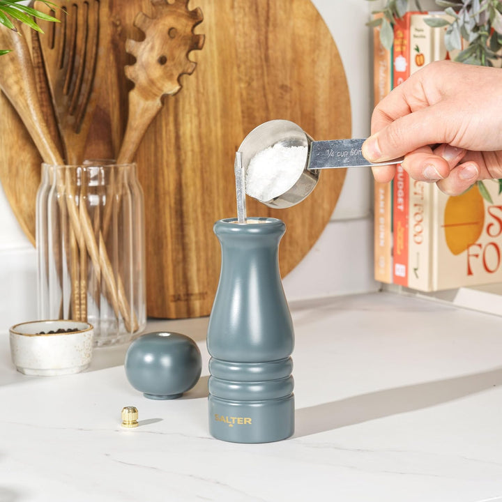 Salter Olea Salz- & Pfeffermühle – Universalmühle mit Keramikmahlwerk, durch Drehen mahlbar, einstel
