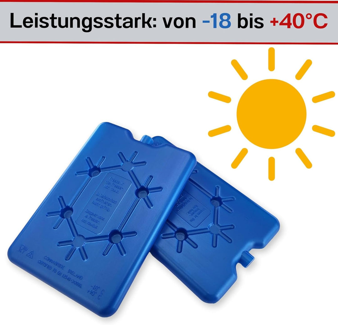 ToCi Set Kühlakku mit je 200 ml |Blaue Kühlelemente flach Kühlakkus für Kühltasche oder Kühlbox 16 S