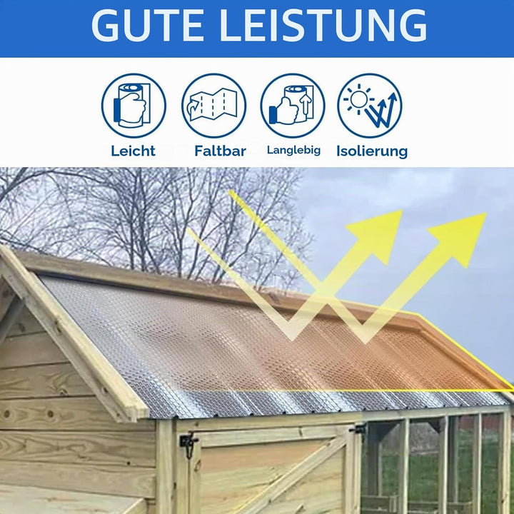 Heizkörper Reflexionsfolie Heizung,Isoliermatte Heizung 5m x 0.6m x 3mm,Doppelte Alu-Luftpolsterfoli