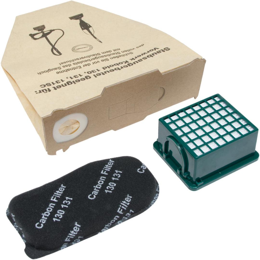 DeClean 10 Staubsaugerbeutel Filtertüten, 1 Hygiene Mikrofilter HEPA H12, 1 Aktiv-Geruchsfilter für