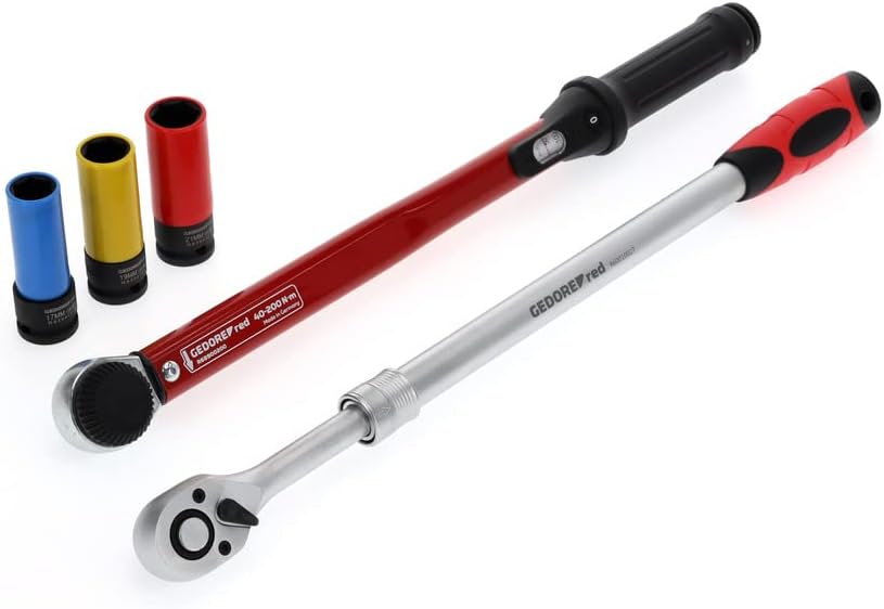 GEDORE red Radwechsel-Satz, Set 3-teilig, gefüllt, Werkzeug für KFZ-Handwerker, Reifenwechsel, R6900