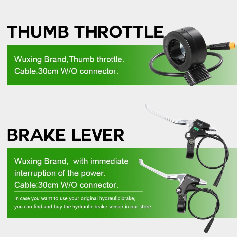 YOSE POWER Ebike Kit 36V250W 26''/28" Frontmotor E-Bike Hub Umbausatz Integrierte Controller mit Hai