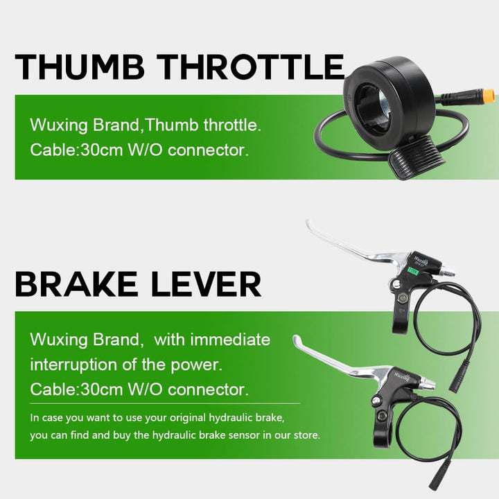 YOSE POWER Ebike Kit 36V250W 26''/28" Frontmotor E-Bike Hub Umbausatz Integrierte Controller mit Hai