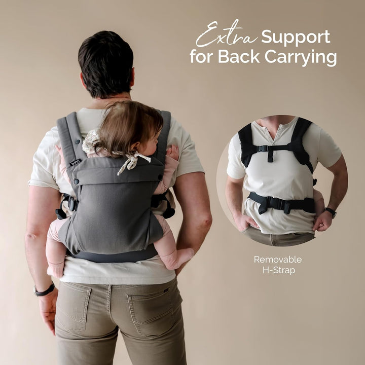 Boba Auri Babytrage Neugeboren bis Kleinkind - 100% Baumwolle-Premium, 3 ergonomische Tragepositione
