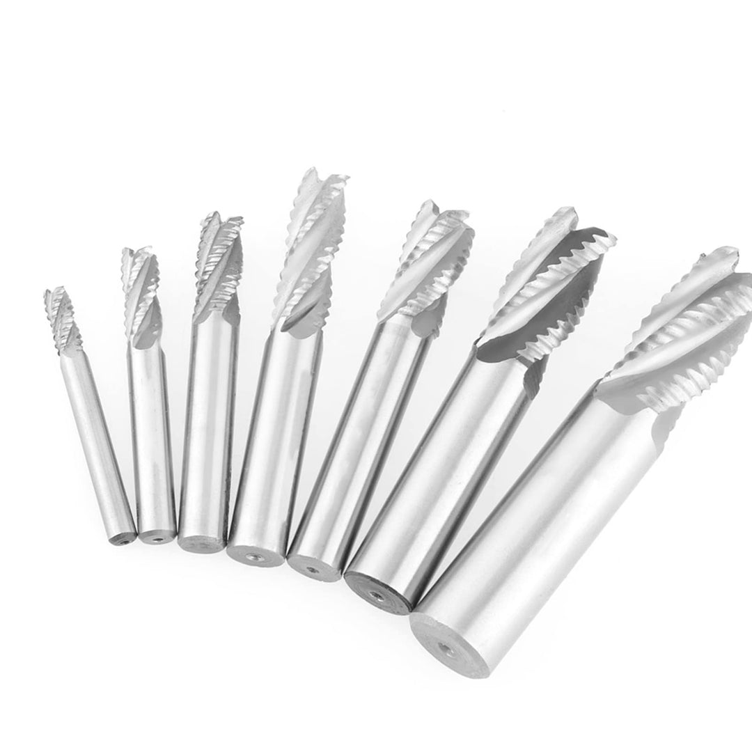 7 Teile/satz 4 Flöten Schaftfräser 6-20mm Schruppen Schaftfräser Set 20mm Hss Schaftfräser Fräser Sc
