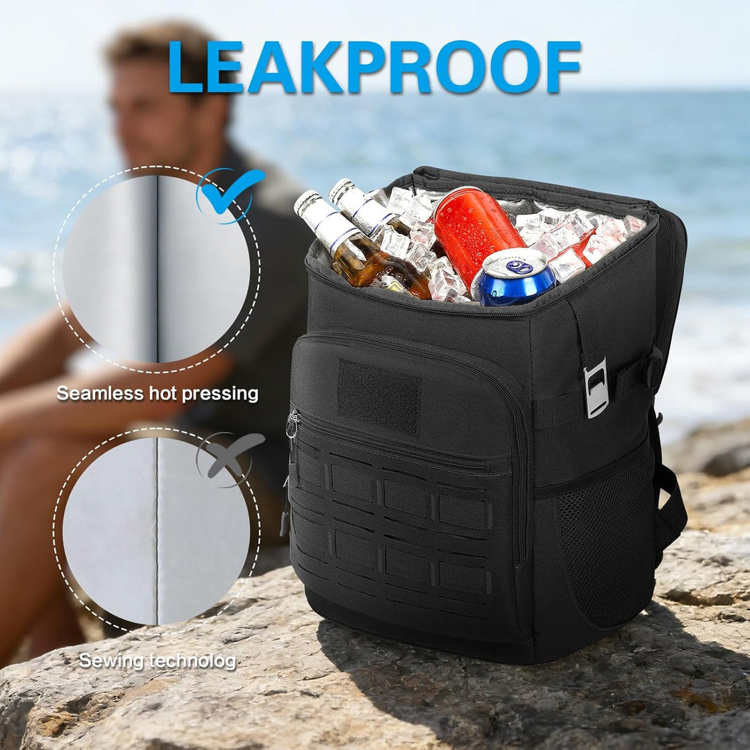 Kühlrucksack 25L Taktischer Kühltasche Rucksack Isolierte Auslaufsicher Kühl Thermo Rucksack mit Fla