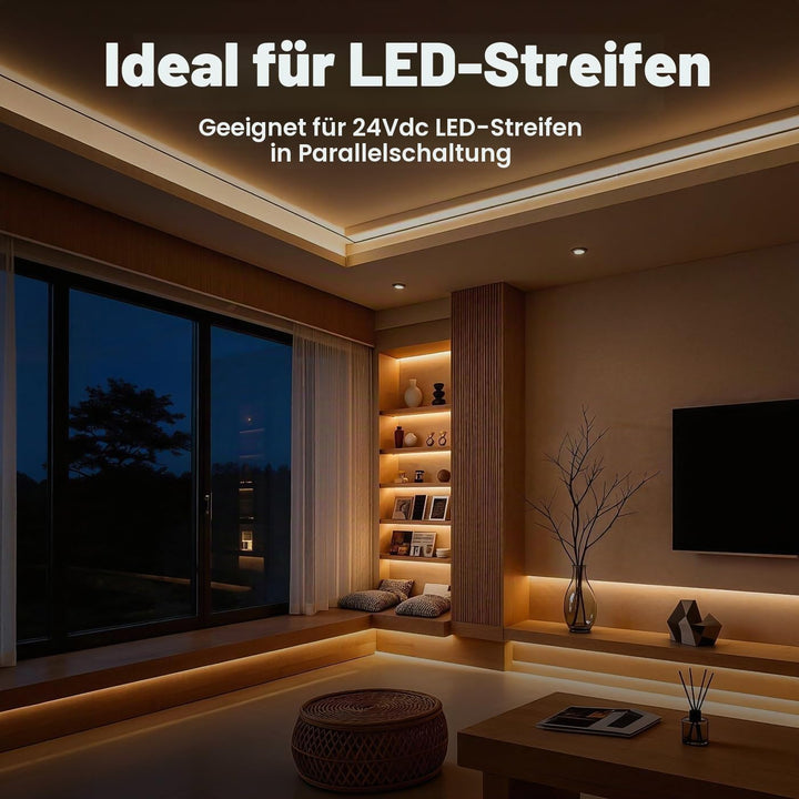 illuburg LED Trafo 24V 150W Dimmbar DALI Push Slim Flickerfree LED Netzteil Treiber Driver Power Sup