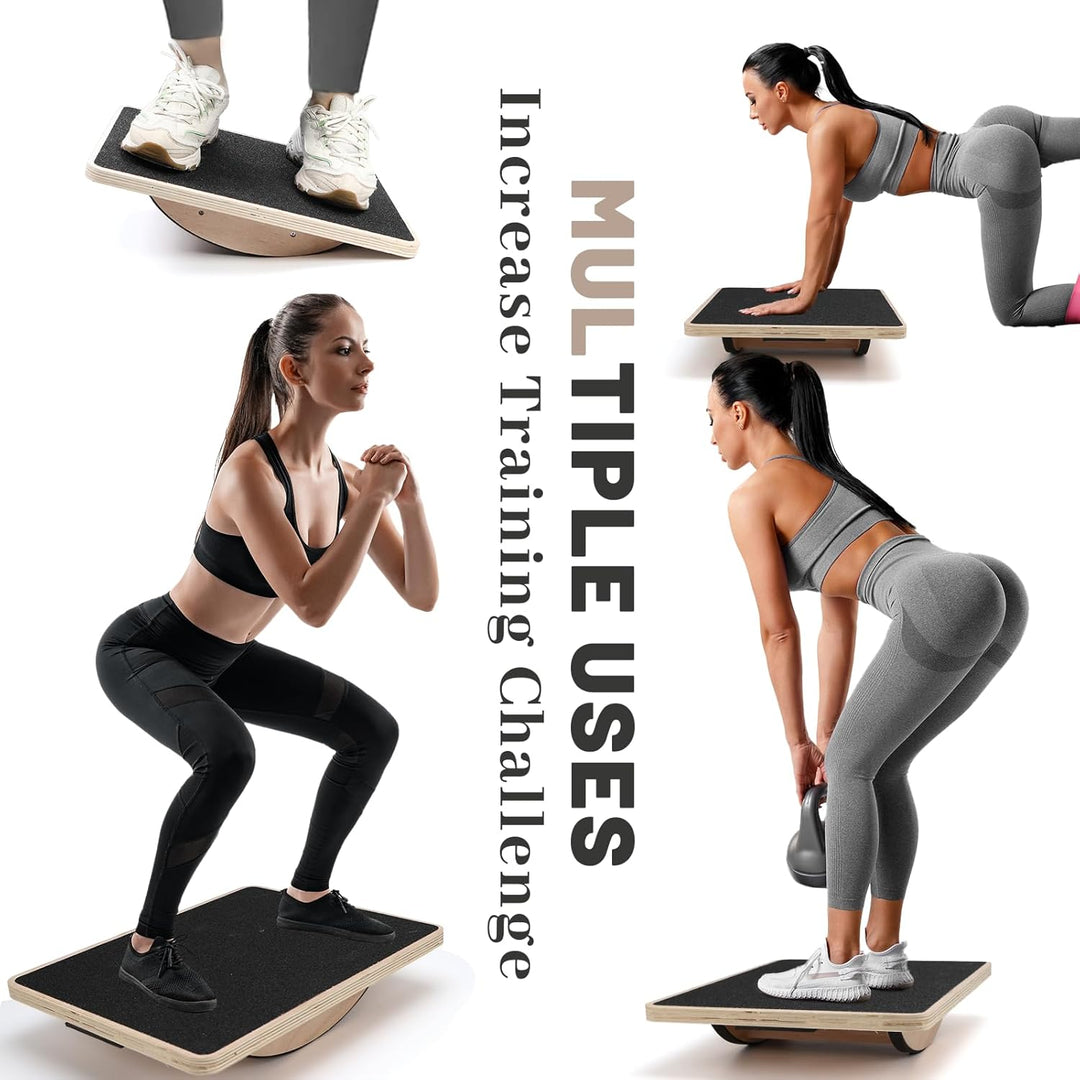 Balance Board, Wackelbrett Physio, Gleichgewichtstrainer, für physikalische Therapie Stehpult Kern S