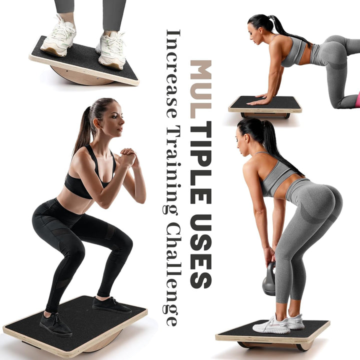 Balance Board, Wackelbrett Physio, Gleichgewichtstrainer, für physikalische Therapie Stehpult Kern S